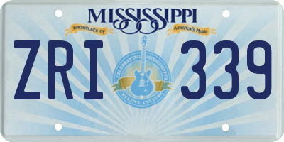 MS license plate ZRI339