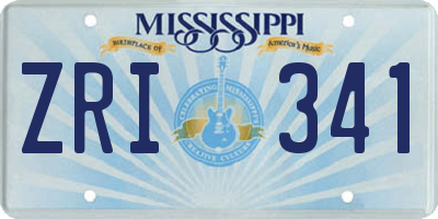 MS license plate ZRI341