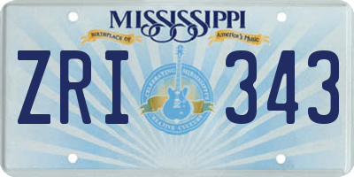 MS license plate ZRI343