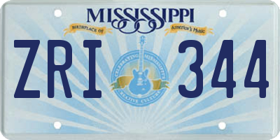MS license plate ZRI344