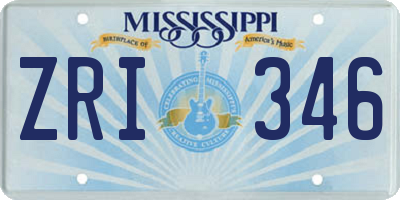 MS license plate ZRI346