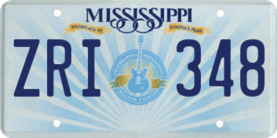 MS license plate ZRI348