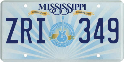 MS license plate ZRI349