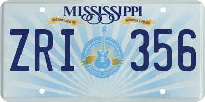 MS license plate ZRI356
