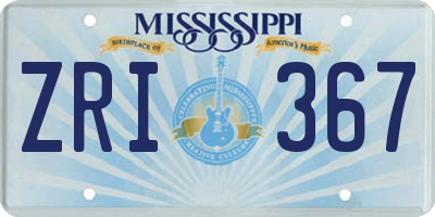 MS license plate ZRI367