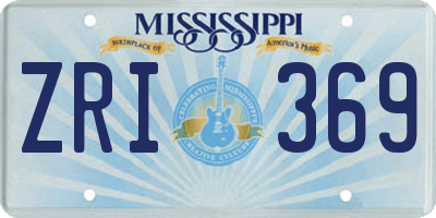 MS license plate ZRI369