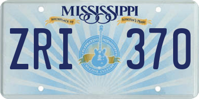 MS license plate ZRI370