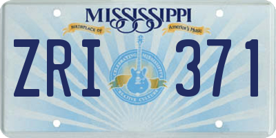 MS license plate ZRI371