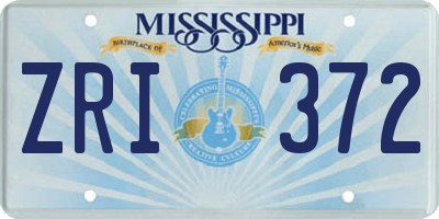 MS license plate ZRI372