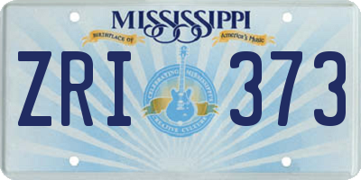 MS license plate ZRI373