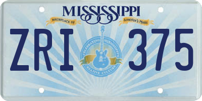 MS license plate ZRI375