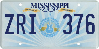 MS license plate ZRI376