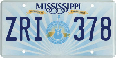 MS license plate ZRI378