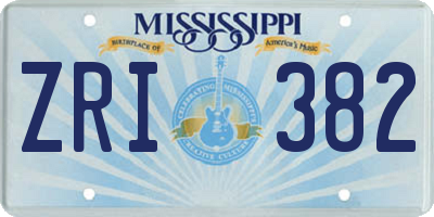 MS license plate ZRI382