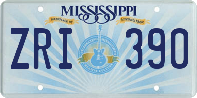 MS license plate ZRI390