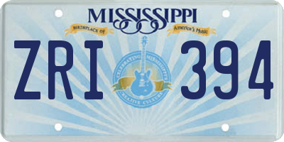 MS license plate ZRI394