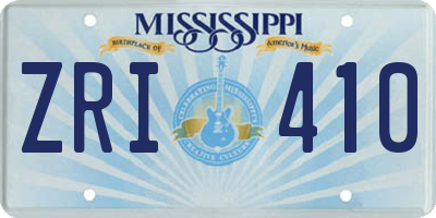 MS license plate ZRI410