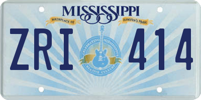 MS license plate ZRI414