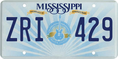 MS license plate ZRI429