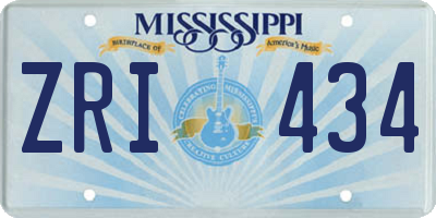 MS license plate ZRI434
