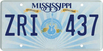 MS license plate ZRI437