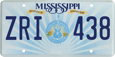 MS license plate ZRI438