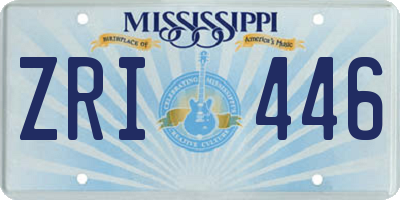 MS license plate ZRI446