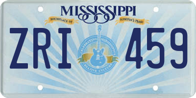 MS license plate ZRI459