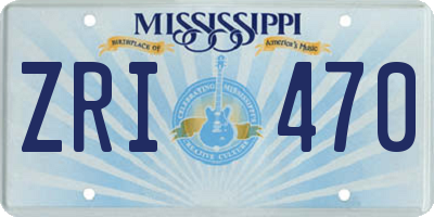 MS license plate ZRI470