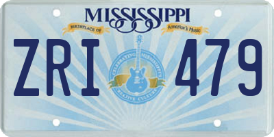 MS license plate ZRI479