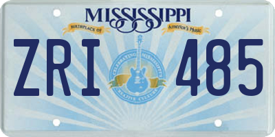 MS license plate ZRI485