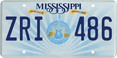 MS license plate ZRI486