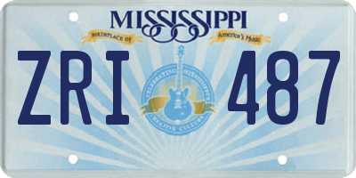 MS license plate ZRI487