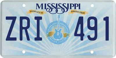 MS license plate ZRI491
