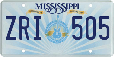 MS license plate ZRI505