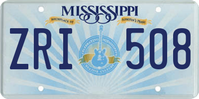 MS license plate ZRI508