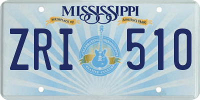 MS license plate ZRI510