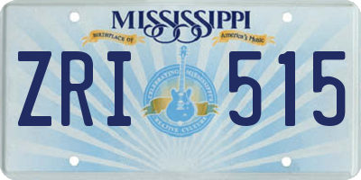 MS license plate ZRI515