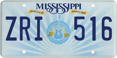 MS license plate ZRI516