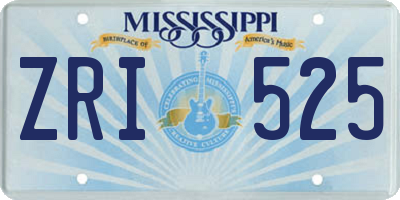 MS license plate ZRI525