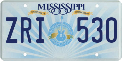 MS license plate ZRI530