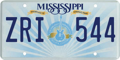 MS license plate ZRI544