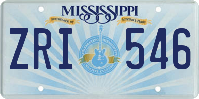 MS license plate ZRI546