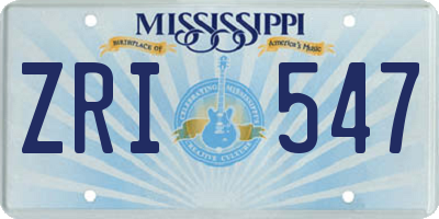 MS license plate ZRI547