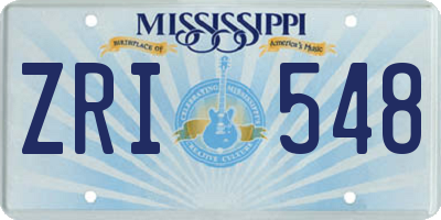 MS license plate ZRI548