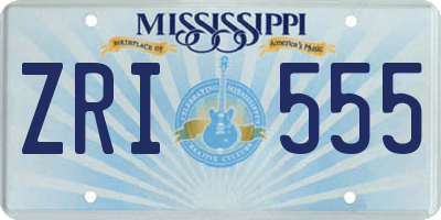 MS license plate ZRI555