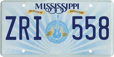 MS license plate ZRI558