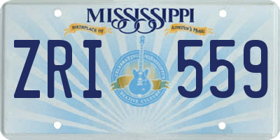 MS license plate ZRI559
