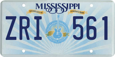 MS license plate ZRI561