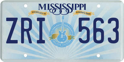 MS license plate ZRI563